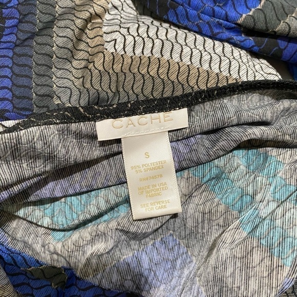 Cache Retro Tie Front A-Line Dress Size Small - Picture 6 of 6